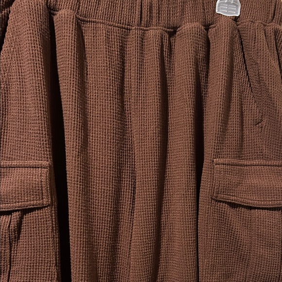 Aerie Brown Waffle Joggers - Picture 2 of 4